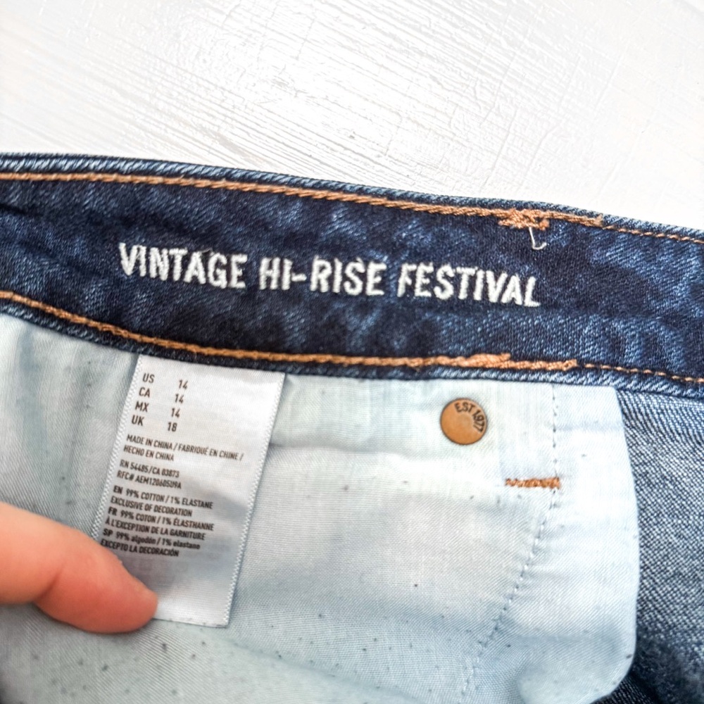 Custom American Eagle Vintage High Rise Festival Shorts - Picture 3 of 4